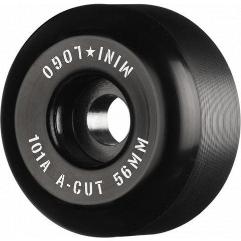 Mini Logo Skateboard Wheels A-cut "2" 56mm 101A Black