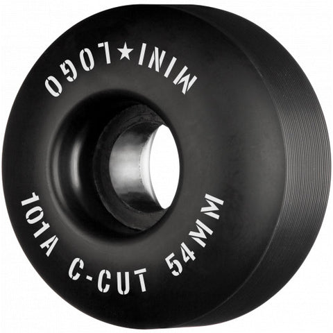 Mini Logo Skateboard Wheels C-cut "2" 54mm 101A Black