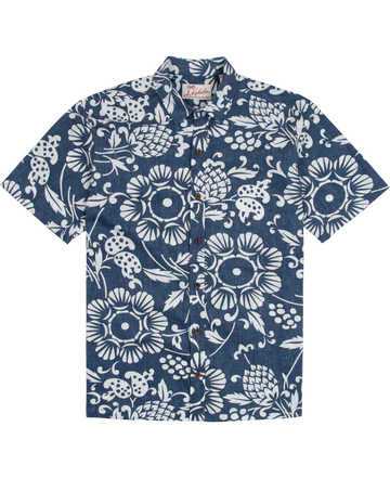Kahala Duke's Pareo Shirt-Navy