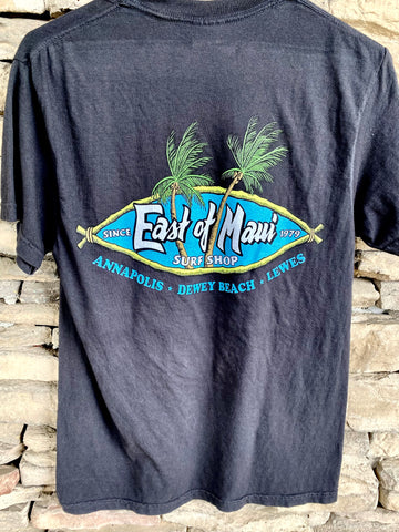 East of Maui Classic Blue Logo S/S T-Shirt Black