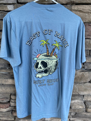 East of Maui Skull S/S T-Shirt Blue