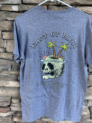 East of Maui Skull S/S T-Shirt Ash Gray